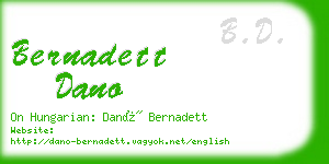 bernadett dano business card